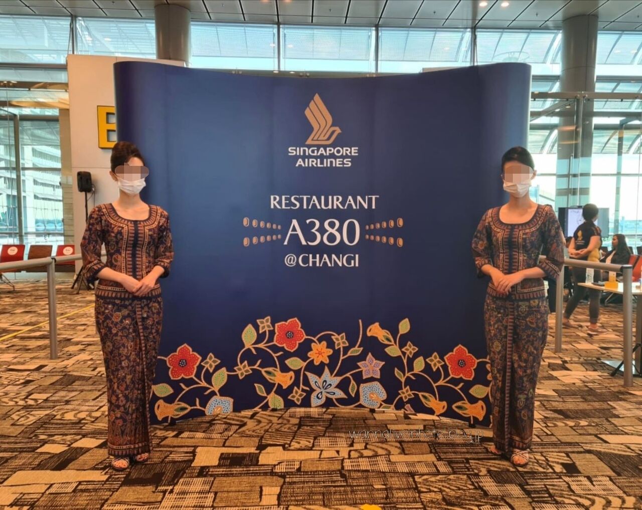 SQ A380ビジネスクラス レストラン